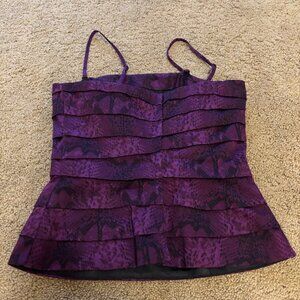 White House Black Market Removable Strap Cotton Snake Print Bustier